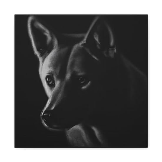 Dingo in Hyperrealism - Canvas 16″ x 16″ / Premium Gall