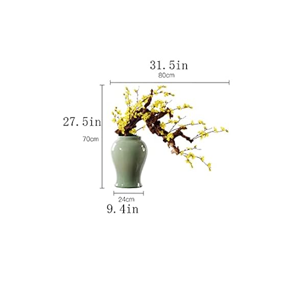 MKYOKO Artificial Bonsai Tree Artificial Bonsai Tree 27.5in Large Yellow Simulation Flower Indoor Living Room Decor Simulation Yellow Plum Bonsai Tree with Ceramic Vase Simulation Bonsai Trees 868625831
