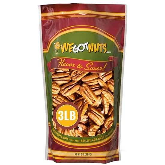 We Got Nuts Unsalted Raw Pecans for Cooking, Baking & S