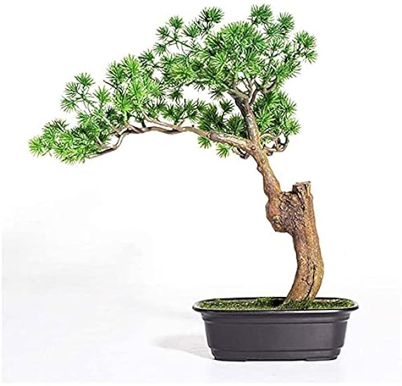 Faux Plants Artificial Bonsai Tree Bonsai Tree New Chinese Plant Welcome Pine Bonsai Living Room Office Decoration Green Plant Potted Decoration for Home Decoration Zen Garden Decoration 739849106