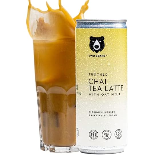Chocolate Oat Milk Nitro Beverages - Two Bears Nitro Infused Oat Milk Chocolate Drink | Cans Best Served Cold With Ice | Vegan & Dairy Free Beverage (12-Pack, 7 oz Can) 562984100