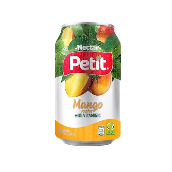 Petit | Mango Nectar | Recyclable Can | 330 ml | Pack of 24 | Fresh Beverage with Vitamin C 870819165