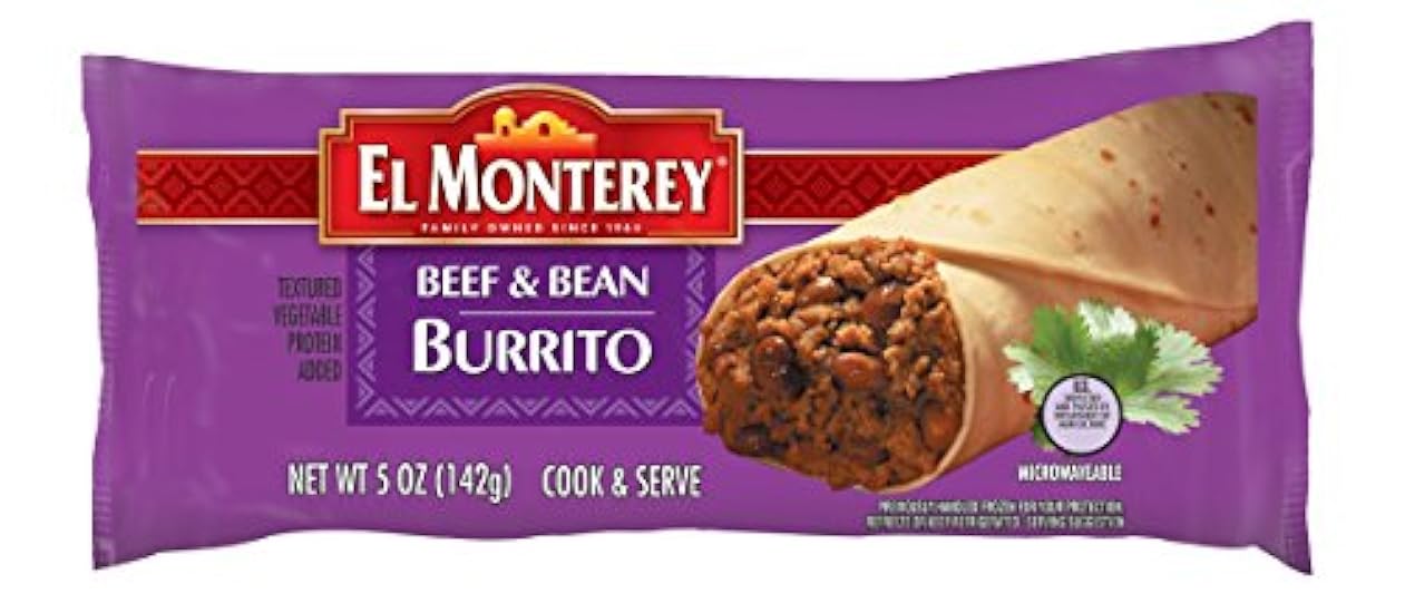 Ruiz El Monterey Beef and Bean Burrito, 5 Ounce -- 24 p