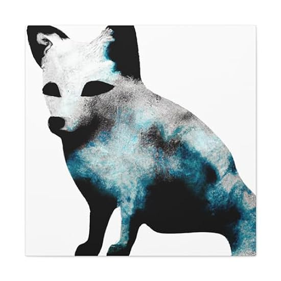 Arctic Fox Realism - Canvas 30″ x 30″ / Premium Gallery