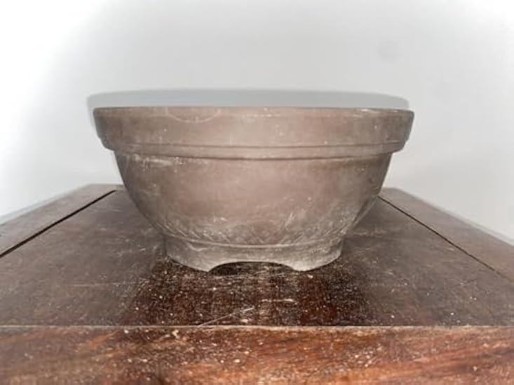 Bonsai Pot, Bird Mud, Round Pot, No. 7 Pattern, Medium 