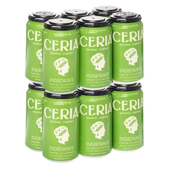 Ceria Brewing, Indiewave Alcohol-Free IPA, 12oz (12 pack) 519257103