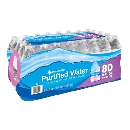 PACK OF 10 Purified Water 8 oz. bottle, 80 pk -Small Bo