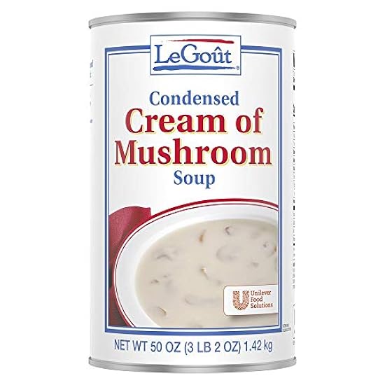 LeGout Cream of Mushroom Condensed Canned Soup, 0g Tran