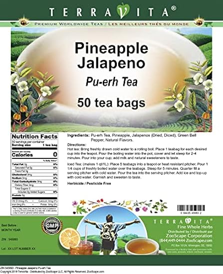 Pineapple Jalapeno Pu-erh Tea (50 tea bags, ZIN: 545993) - 2 Pack 36605036