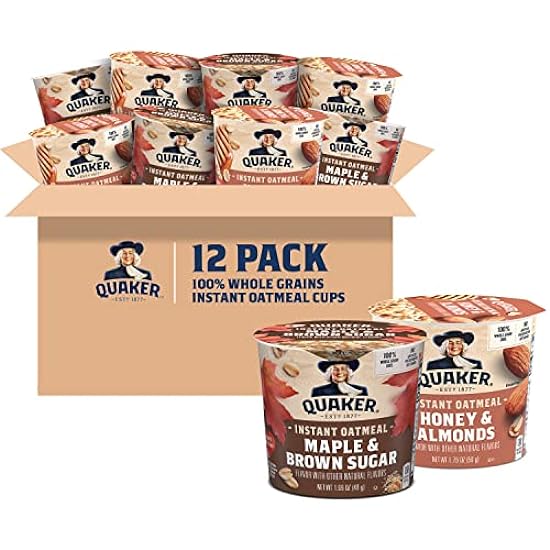 Quaker Instant Oatmeal Express Cups, Maple & Brown Suga