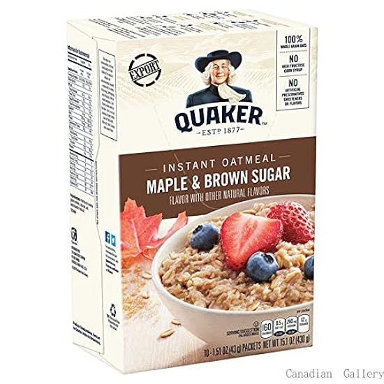 Quaker Instant Oatmeal Maple & Brown Sugar- Pack of 6 9