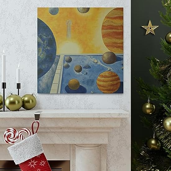 Planets in Neoclassicism - Canvas 16″ x 16″ / Premium Gallery Wraps (1.25″) 776302738