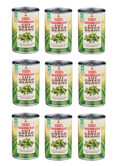 No Salt Added Cut Green Beans, 9 Cans NT.WT. 14.5 oz (411g) By: H-E-B 521971074