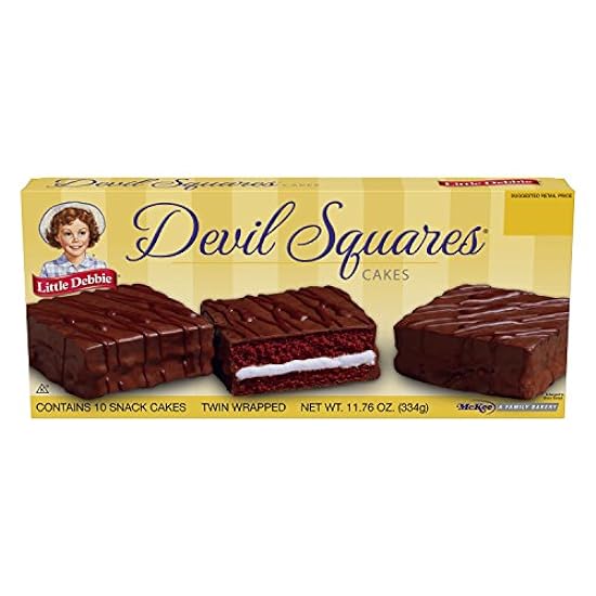 Little Debbie Snacks Devil Squares, 10-Count Box (Pack 