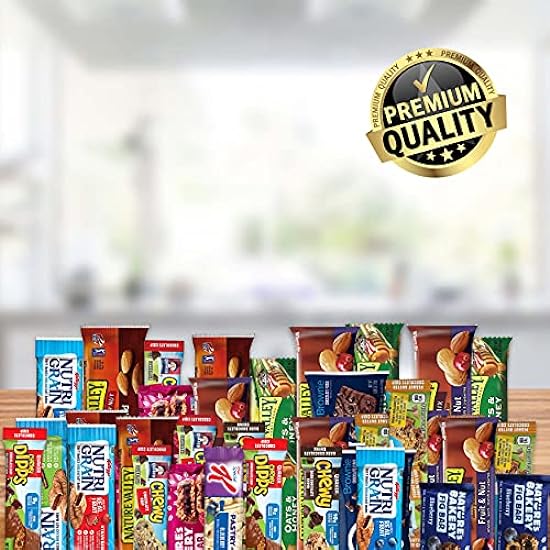 Snack Bars Variety Box Care Package - 50 Count of Healthy Snacks To Go with Snacks for Adults by Stuff Your Sack Snacks 829694954