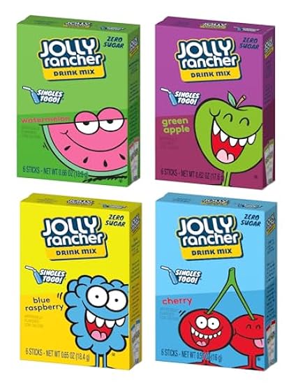 SINGLES TO GO! Drink Mix Variety 12 Pack - 3 Sonic Flavors, 4 Jolly Flavors and 5 Starburst Flavors - Powdered Drink Mix - On the go Convenience 287868775