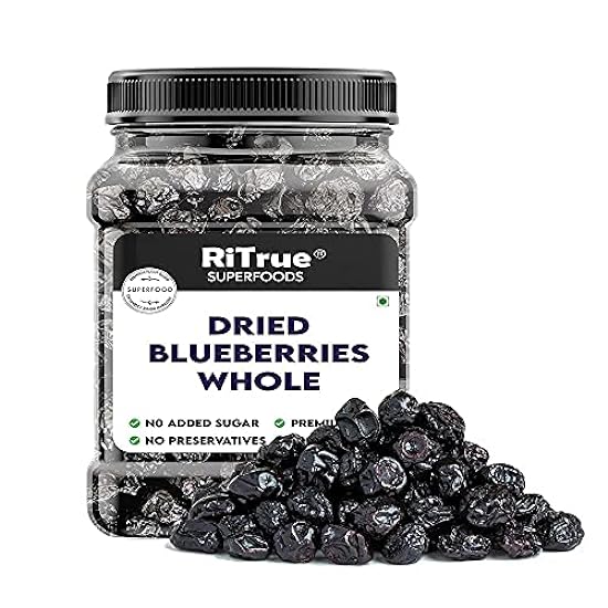DKM RiTrue - Dried Whole Blueberry - 250 Gm Jar - (Glut