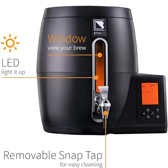 BrewArt Complete Beer Brewing System with Dispenser | Fully Automatic Home Brewing Kit | Controlled and Wi-Fi Connected | Two 2.5 Liter Kegs and BrewPrints Included 382422662