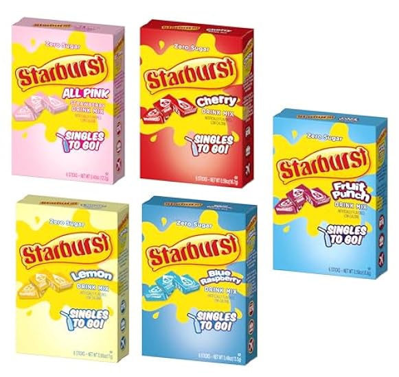 SINGLES TO GO! Drink Mix Variety 12 Pack - 3 Sonic Flavors, 4 Jolly Flavors and 5 Starburst Flavors - Powdered Drink Mix - On the go Convenience 287868775