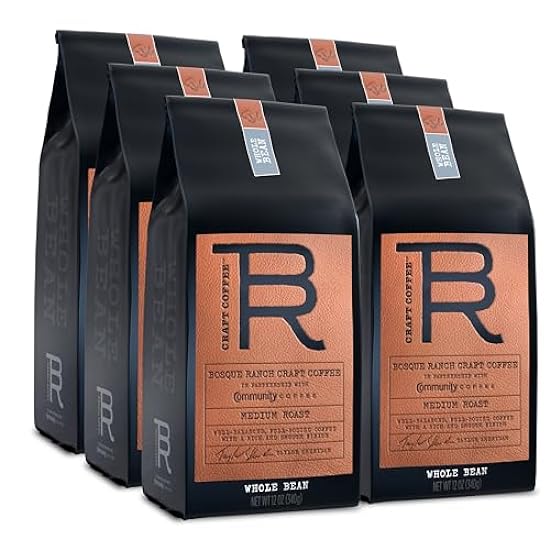 Bosque Ranch Craft Coffee™ From Taylor Sheridan In Partnership With Community Coffee, Medium Roast Whole Bean Coffee, 12 Ounce Bag (Pack of 6) 720778331