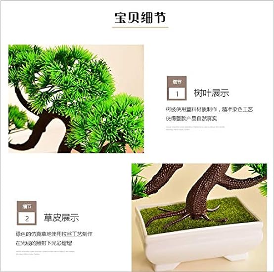 ZAMTAC Simulation Welcoming Pine Potted Green Bonsai Pine Bonsai Home Decorations Table Gift Ornaments Crafts Decorations WL5221710 158257211