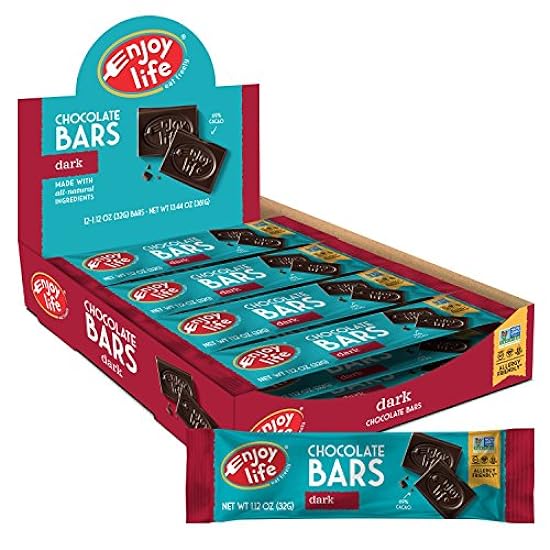 Enjoy Life Dark Chocolate Candy Bars, 57% Cacao, Soy Fr
