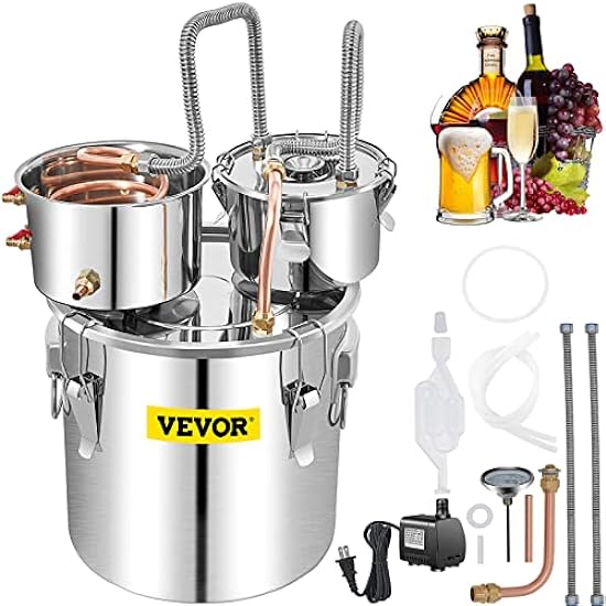 VEVOR Alcohol Still, 13.2Gal / 50L Stainless Steel Wate