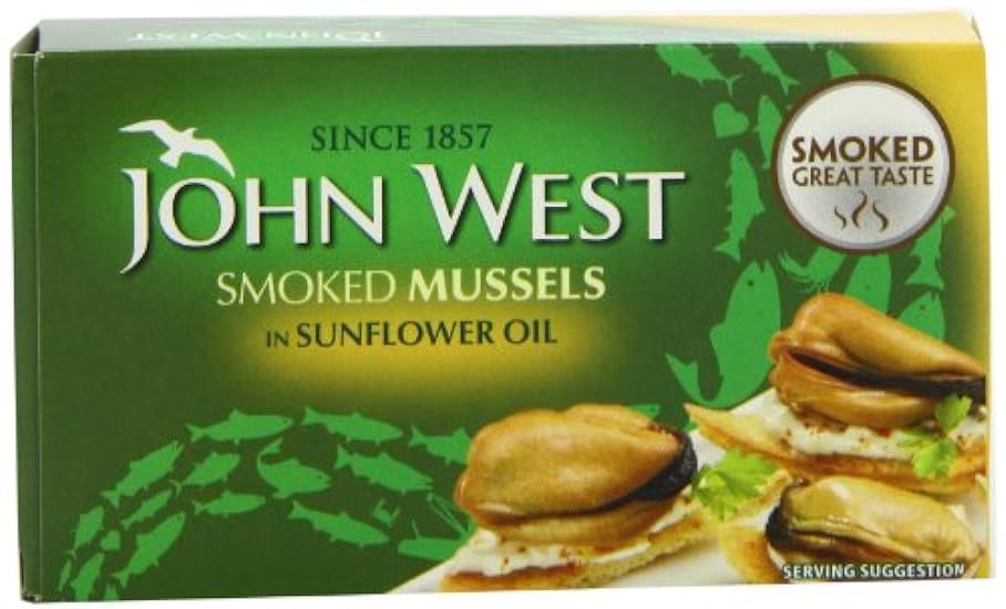 John West Smoked Mussels In Sunflower Oil 85 g (Pack of 6) 938660515