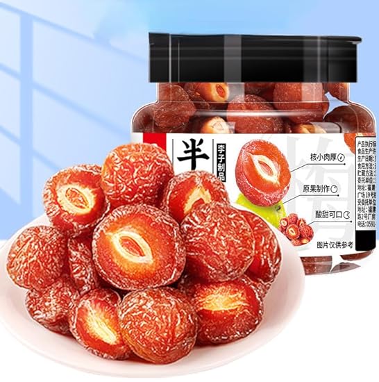 Sweet and sour Preserved plum (158g/can) dried prunes,Healthy snacks,Snowflake plum,delicious snack gifts,candied fruits,fragrant prunes,sweet and sour candy snacks (combination,6can) 795738891