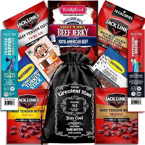 Beef Jerky Gift Baskets For Men - Dad Gifts, Birthday G