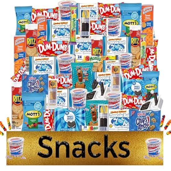 50 Pcs Assorted Snacks Variety Pack Snack Box - Cookies